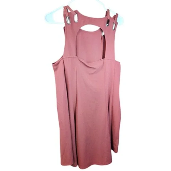 Free People Dress Womens Medium Sleeveless Metal Buckle Detail A-Line Modern - Picture 4 of 7